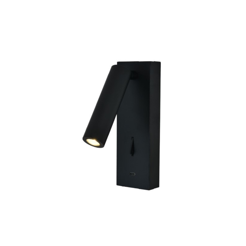 TARIFA III * APLIQUE LECTOR LED 3W 3000K NEGRO TYP