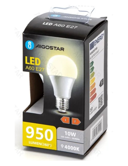 BOMBILLA 10W ESTANDAR BLANCA 4000`K