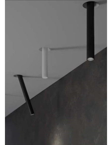 CILINDRO PARA EMPOTRAR NEGRO ORIENTABLE YESO ALUMI