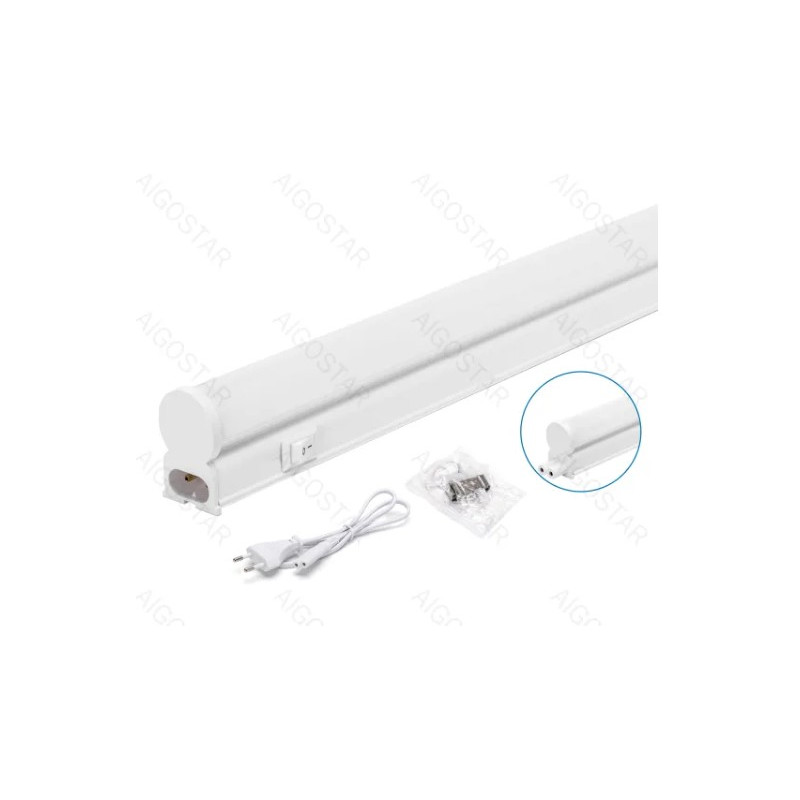 REGLETA T5 BLANCO 120CM CON INTERRUPTOR 18W 4000ºK