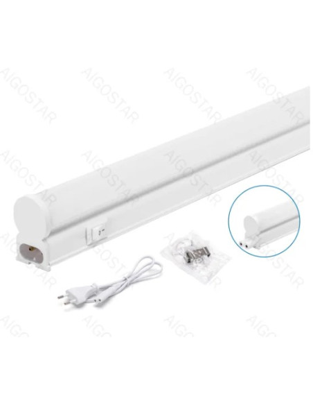 REGLETA T5 BLANCO 90CM CON INTERRUPTOR 12W  4000ºK