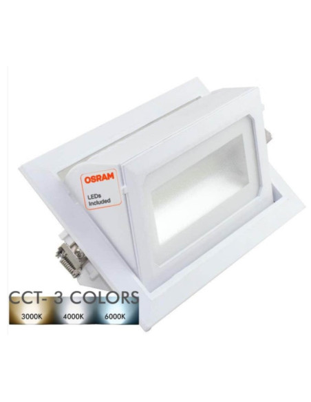 EMPOTRABLE CCT RECTANGULAR ORIENTABLE 120º LED 40W