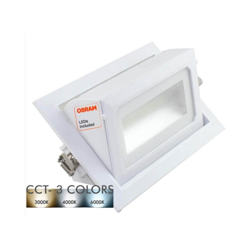 EMPOTRABLE CCT RECTANGULAR ORIENTABLE 120º LED 40W