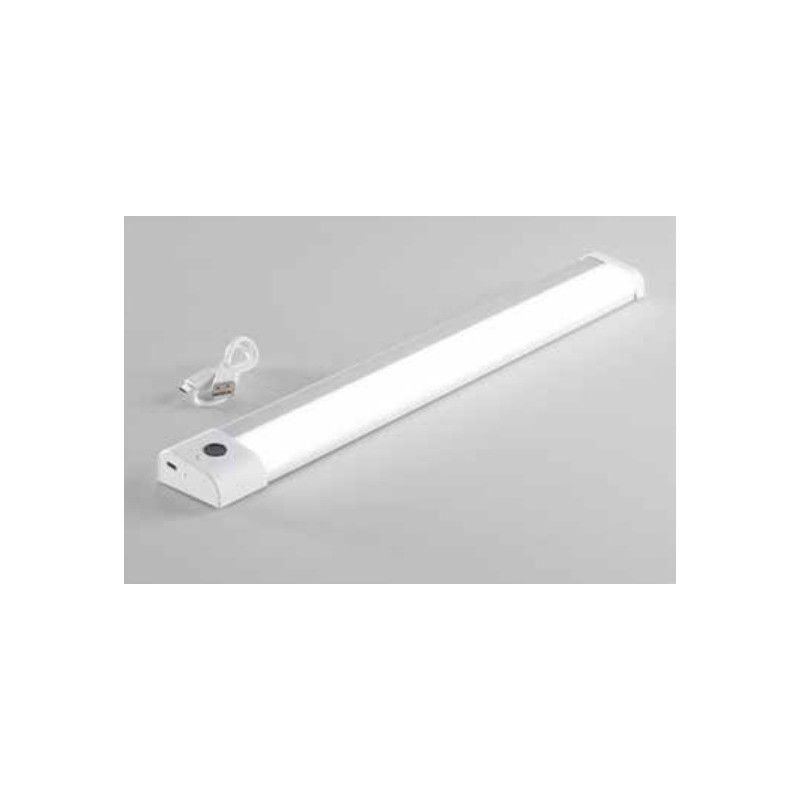 LED 1 7W SENSOR BLANCO PLATA RECARGABLE 3000K