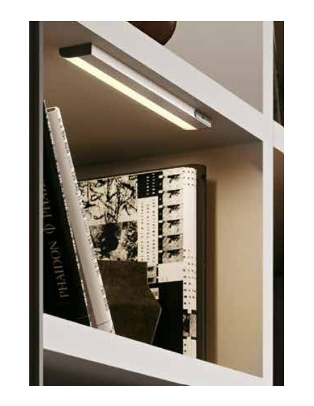 BARRA 1 7W PLATA CON SENSOR RECARGABLE 2700K 12V