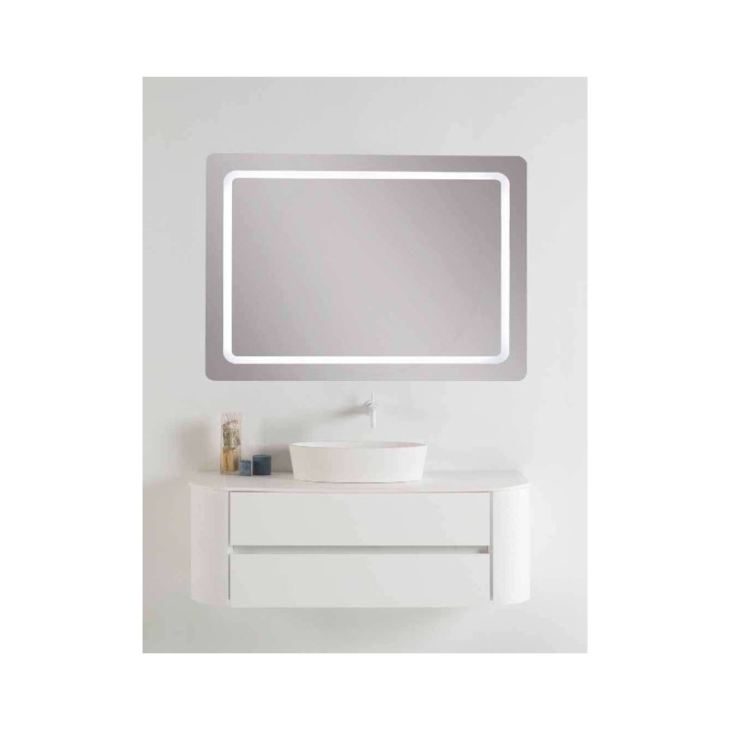 FENIS ESPEJO 80X80CM BAÑO 22 4W  IP44 CON LUZ 230V