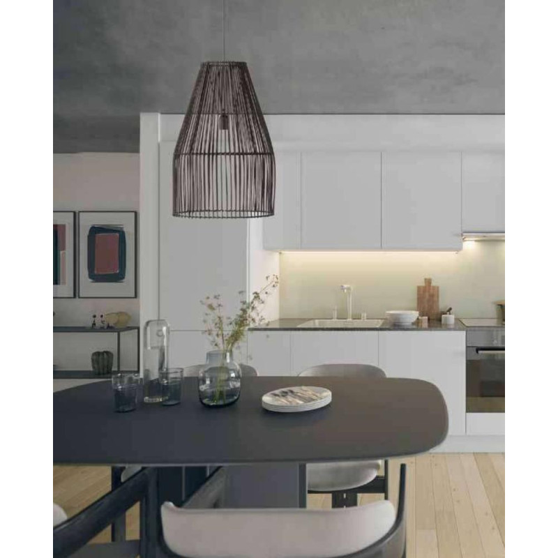 VERDI COLGANTE MIMBRE NEGRO 40X63X300CM