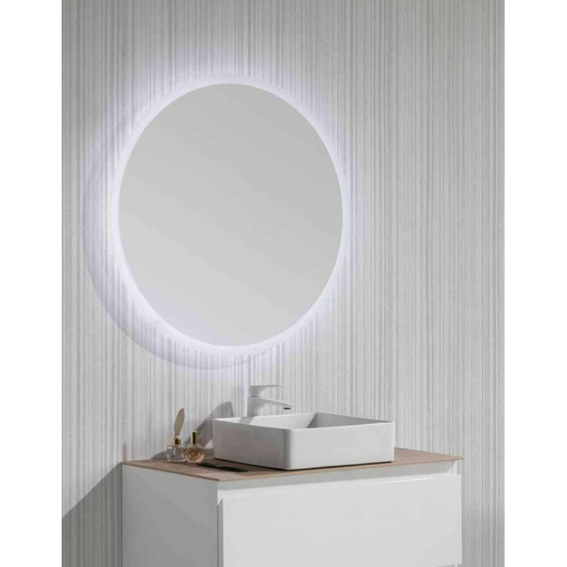 POLUX  ESPEJO 80X80CM BAÑO LUZ 16W  6500ºK 