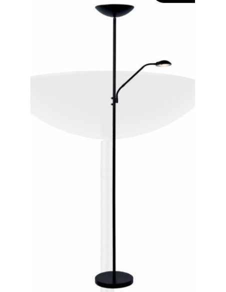 PIE DE SALON 2 LUCES NEGRO 20W