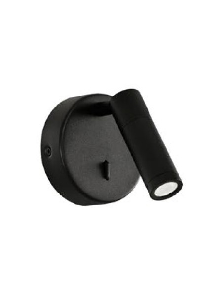 APLIQUES 3 3W CON INTERRUPTOR NEGRO 3000ºK