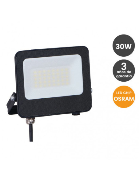 PROYECTOR 30W EXTERIOR C OSRAM NEGRO 4000ºK 140lm