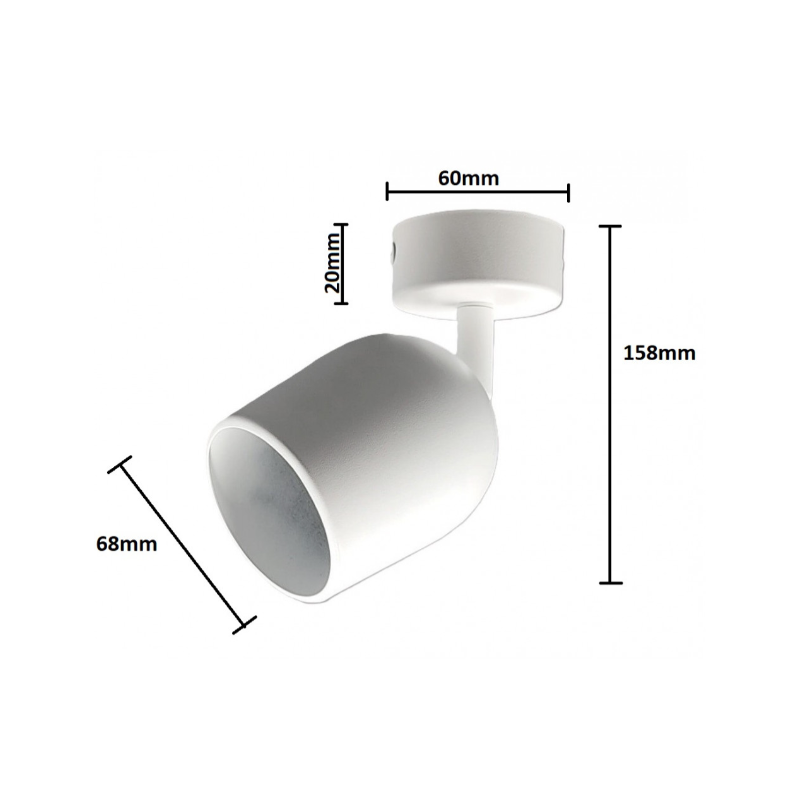 APLIQUE DE TECHO BLANCO ORIENTABLE...