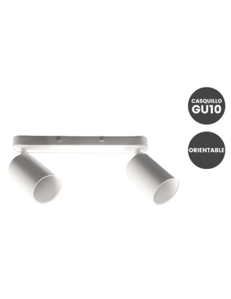 APLIQUE DE TECHO BLANCO ORIENTABLE  2 x GU10