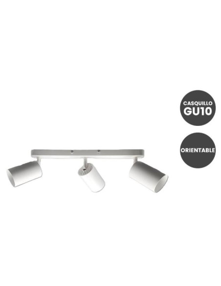 APLIQUE DE TECHO BLANCO ORIENTABLE  3 x GU10