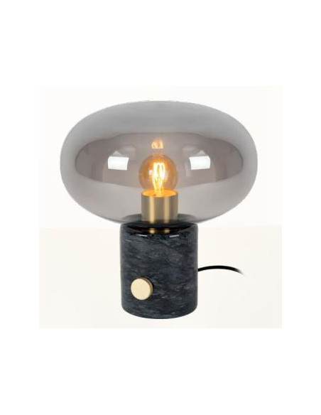 CHARLIZE SOBREMESA MARMOL CRISTAL FUME 1xE27 Ø23