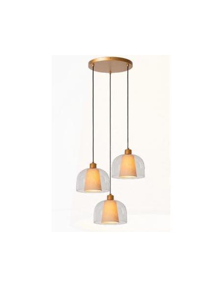 LAMPARA COLGANTE GUNHILD TRANSPARENTE 3L x E27