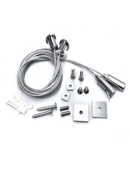 KIT COLGANTE UNIVERSAL PLATA CABLE DE 3 METROS