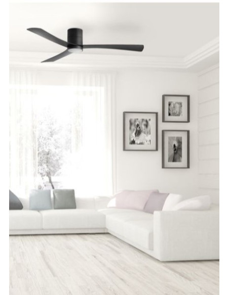 METRO VENTILADOR WIFI DC NEGRO CON LUZ 1320mm