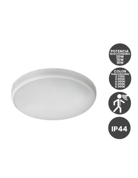 PLAFON LED POT  SELEC  20-15-10W   5CCT   SENSOR