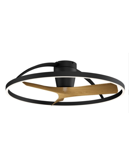 [9043] NEPAL II * VENTILADOR / PLAFON LED -NEGRO M