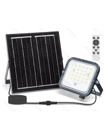 PROYECTOR 50W SOLAR LED CCT NEGRO IP66