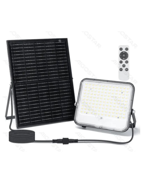 PROYECTOR 200W SOLAR LED CCT NEGRO IP66