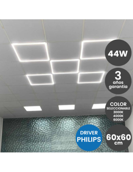 FIT PANEL 44W 60X60 CCT 3000  4000  6000