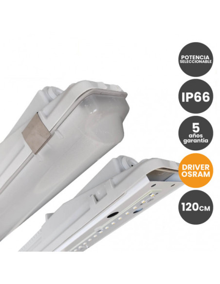 PANTALLA ESTANCA POTENCIA SELECCIONABLE 150CM IP66