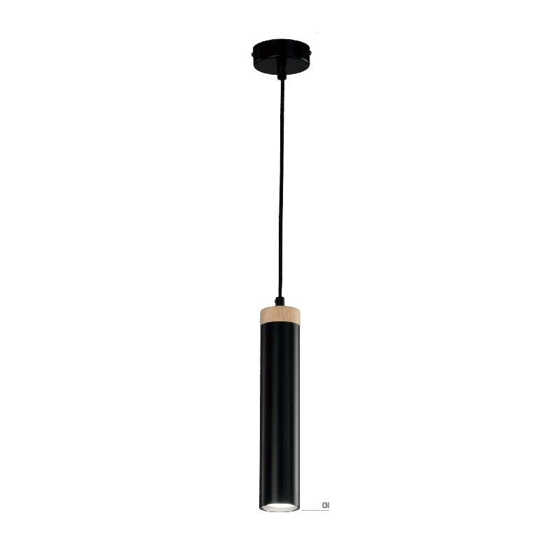 CILINDRO ALUMINIO SUPERFICIE GU10 MADERA17x55MM