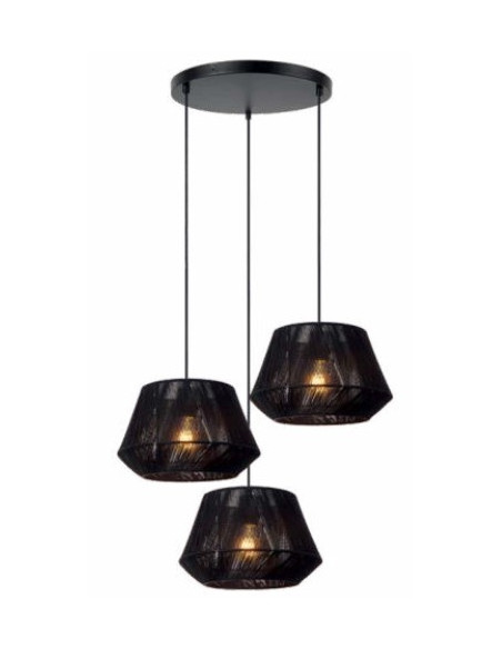 LAMPARA COLGANTE JESSICA 3XE27 NEGRA 35 5CM