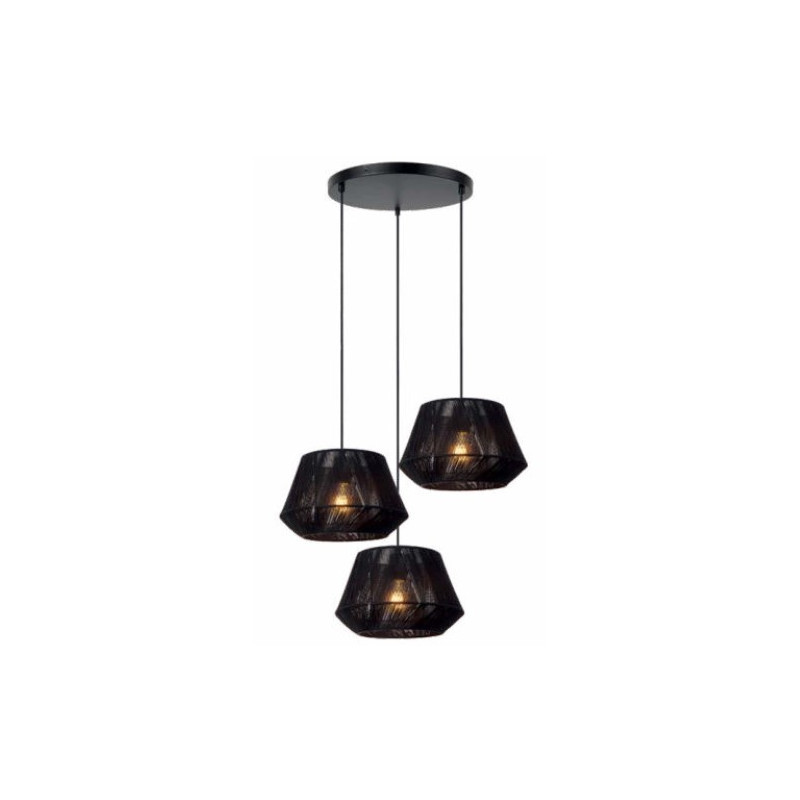 LAMPARA COLGANTE JESSICA 3XE27 NEGRA 35 5CM