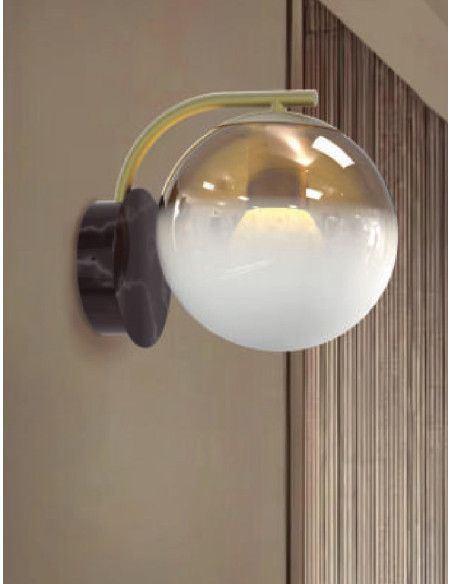 EVA APLIQUE E27 NEGRO ORO