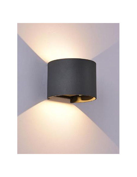 APLIQUE ORIENTABLE 2X6W GRIS OSCURO 4000ºK