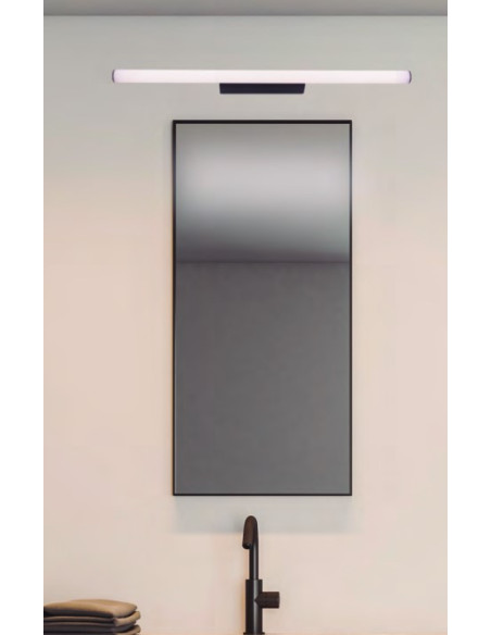 ILUMINA ESPEJO 12W NEGRO 592X40X95mm