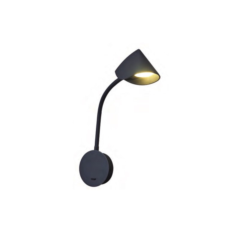 GOA * APLIQUE LED BRAZO LECTOR 7 5W 3000K NEGRO
