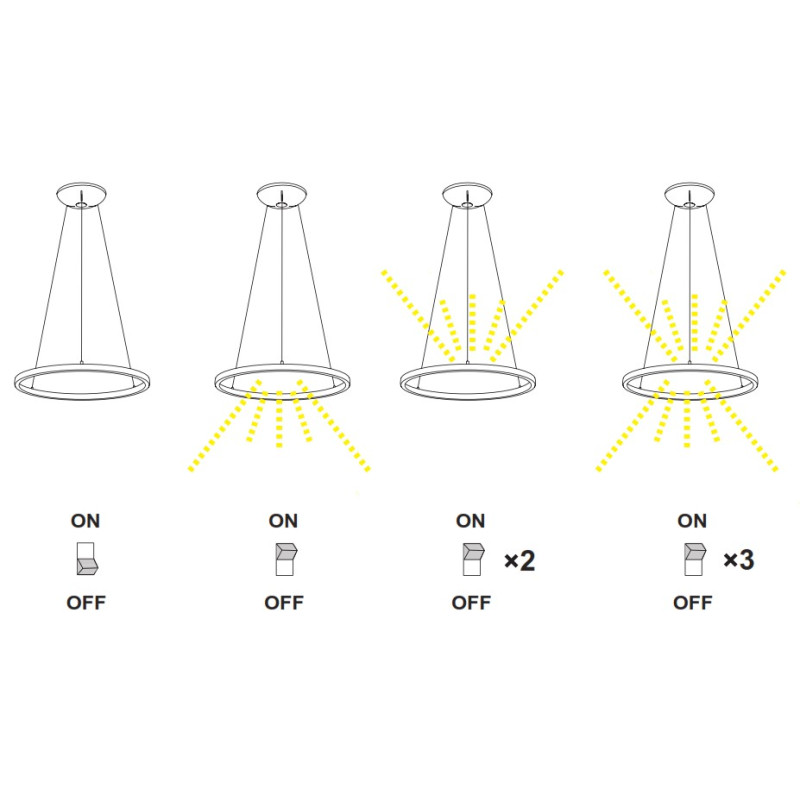 RIUMAR * COLGANTE LED 40+15W 3000K...