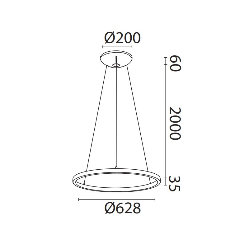 RIUMAR * COLGANTE LED 40+15W 3000K...