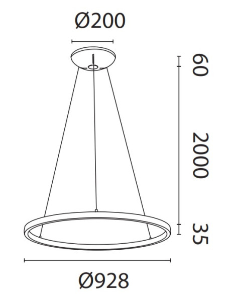 RIUMAR  COLGANTE 60 20W ARENA 3 ENCENDIDOS 2