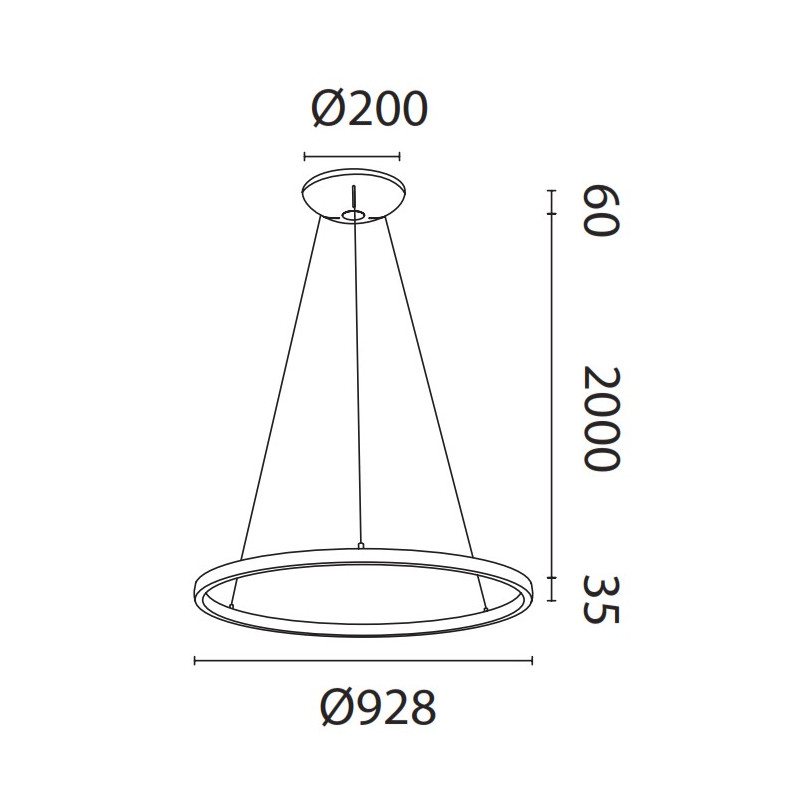 RIUMAR" COLGANTE 60+20W NEGRO 3...