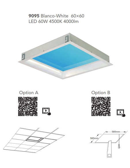 PANEL 60W EMPOTRAR AZUL 4500ºK 60X60 RETRANQUEADO 2