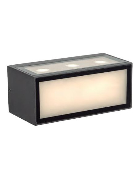 CANCUN * APLIQUE LED IP65 10 5W 3000K GRIS OSCURO