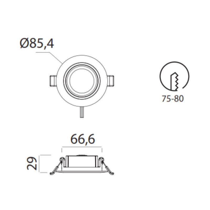 PANAMA * EMPOTRABLE LED BLANCO 6W...