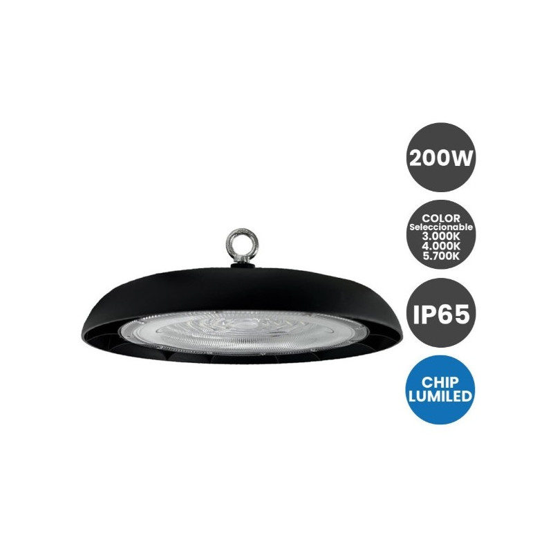 CAMPANA CCT LED 200W UFO CHIP LUMILEDS  IP65 CRI80