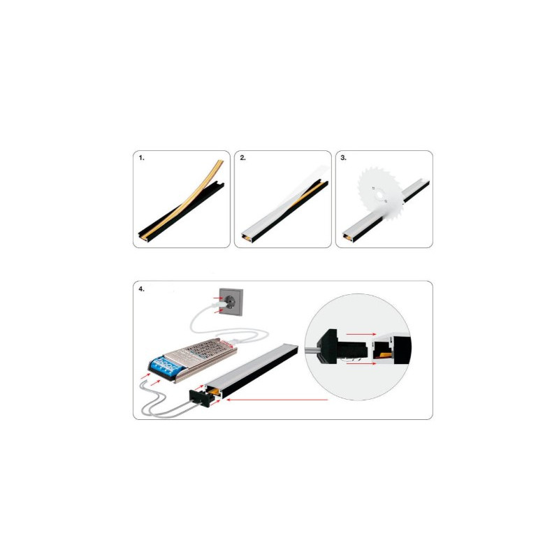 LUMINARIA LINEAL 3000ºK LED 2 METROS...