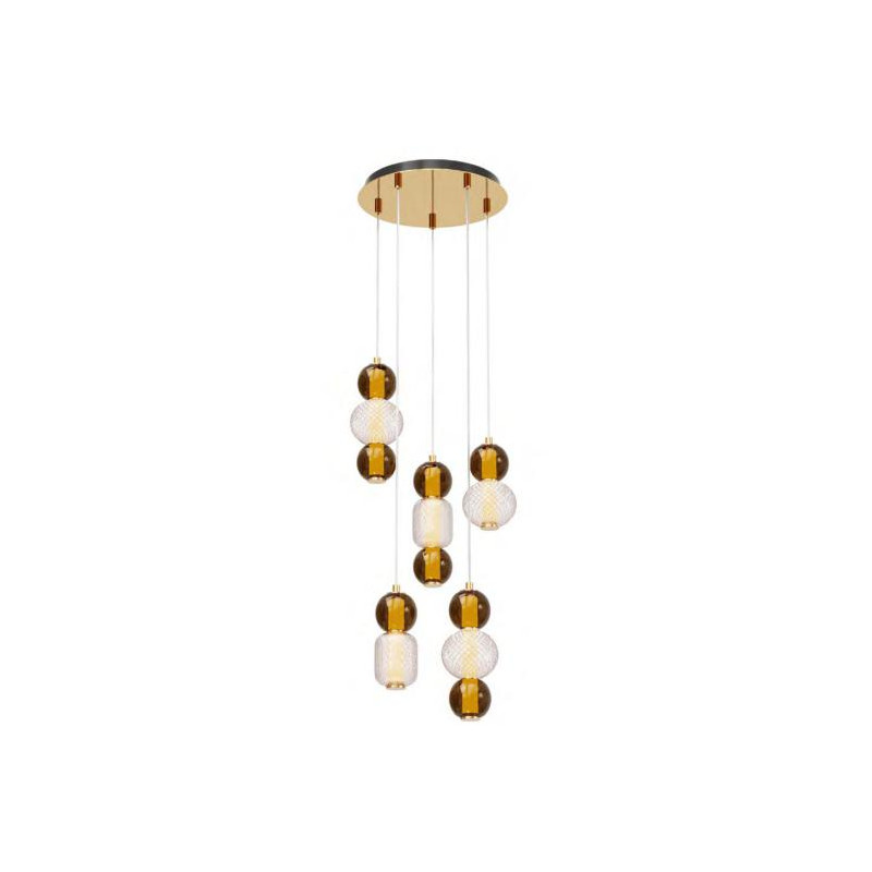 COLGANTE BOLA BLANCO OPACO Ø15CM BASE ORO 1xE14