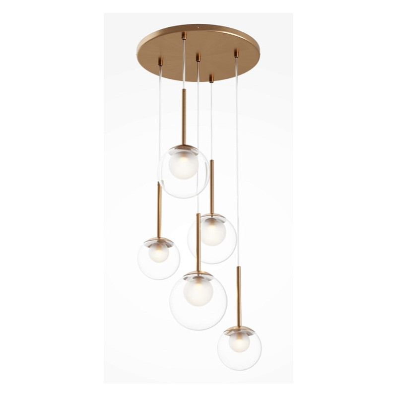 PLAFON 5 LUCES G9 ORO IP20