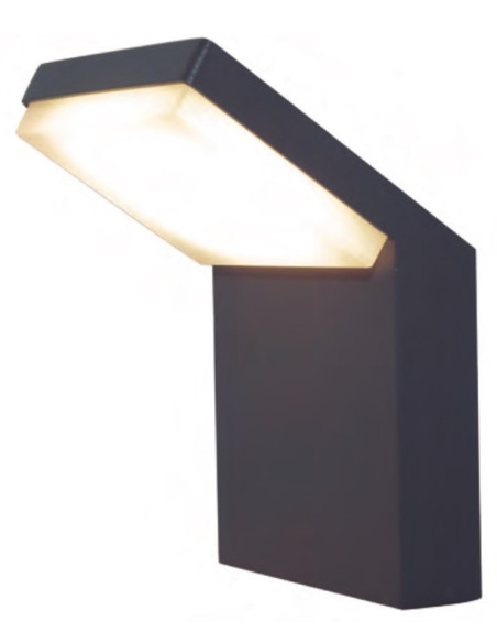 ALPINE * APLIQUE EXTERIOR GRIS OSCURO LED IP65