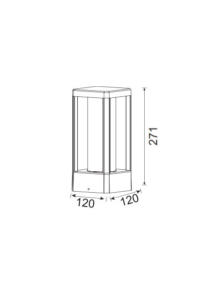 SOBREMURO EXTERIOR E27 GRIS OSCURO 2