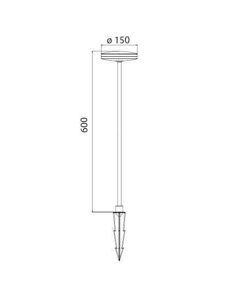 AKITA * BALIZA LED 12W H 60CM 3000K NEGRO 2