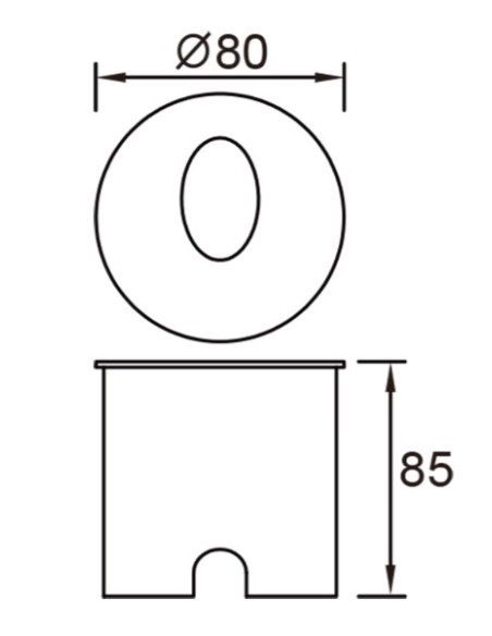 ASPEN * SEÑALIZADOR REDONDO 3W 3000K NEGRO 2